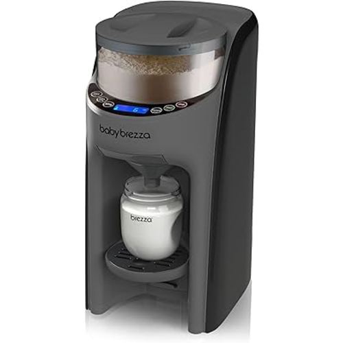 Baby Brezza New and Improved Formula Pro Advanced Formula Dispenser Machine - Automatically Mix a Warm Formula Bottle Instantly - Easily Make Bottle with Automatic Powder Blending, Charcoal