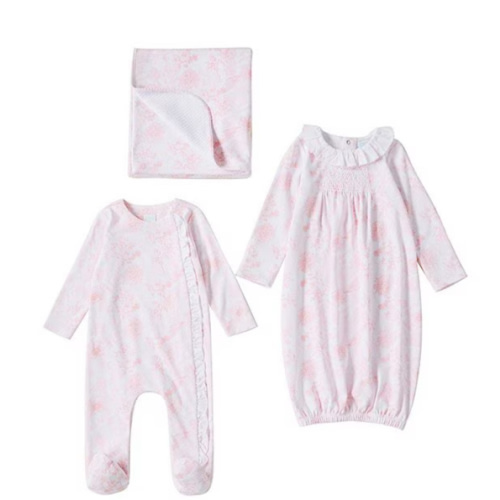 Edgehill Collection Baby Girls Toile 3-Piece Layette Separates Bundle | Dillard's