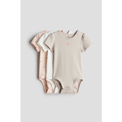 3-PACK COTTON BODYSUITS