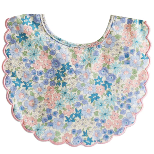 Scallop Bib | Liberty Blue