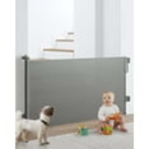 Ophanie Retractable Baby Safety Gate,Mesh Pet Gate 33" Tall, Extends to 55" Wide, Indoor & Outdoor Child Gates for stair,Gray