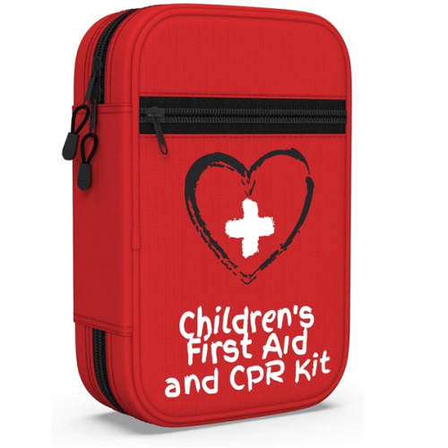 Small, First Aid and CPR Kit for children, toddler, and kids. Large Variety of Bandages to fit your childs injuries. Perfect travel first aid kit, Diaper Bag, Backpack, Car, and More. Quick and Effect