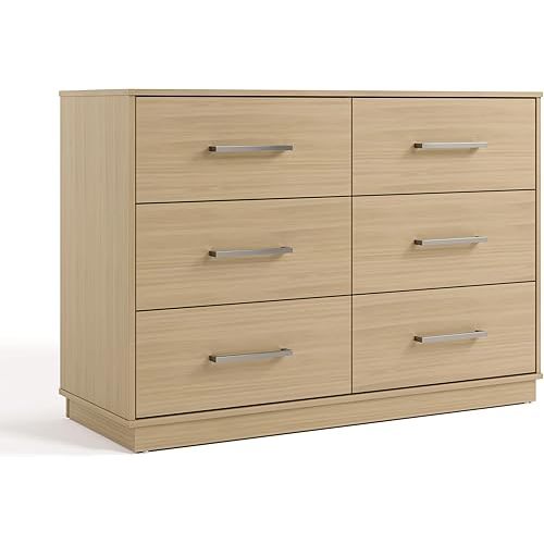 Graco Essentials 6 Drawer Bedroom Dresser (Driftwood) – GREENGUARD Gold Certified Dresser for Kids Bedroom, Kids Dresser with Interlocking Drawer System, 6 Drawer Nursery Dresser