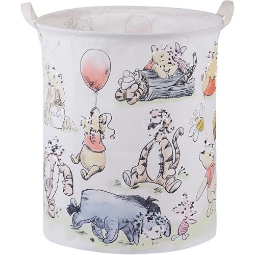 Bear Storage Basket,Nursery Large Hamper Canvas Laundry Basket Foldable With Waterproof Pe Coating,For Kids Boys And Girls, Bathroom, Bedroom, Clothes,Toy Bin