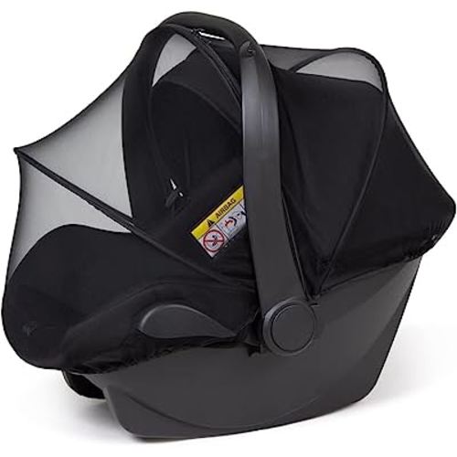 Beberoad Love Mosquito Net for Baby Car Seat Universal Car Seat Insert Mesh Net Breathable & Durable Car Seat Mosquito Net (Black)