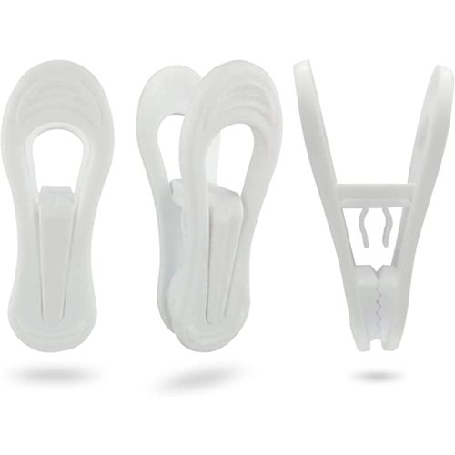 Hanger Clips 30 Pack, Multi-Purpose Hanger Clips for Hangers, White Finger Clips for Plastic Clothes Hangers, Pants Hangers Clips