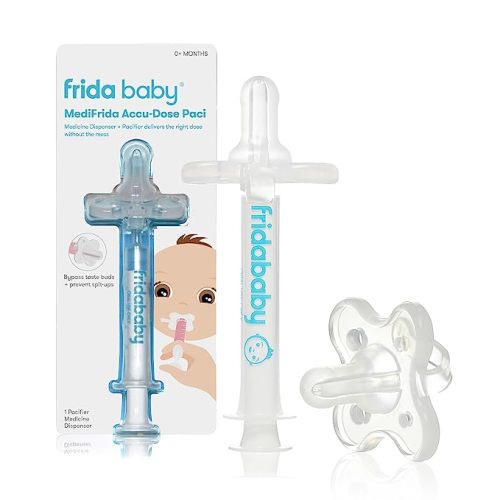 Frida Baby Medicine Pacifier, Medi Frida Baby Medicine Syringe & Accu-Dose Pacifier, Baby Medicine Dispenser for Mess & Fuss Free Use - MediFrida the Accu-Dose Pacifier