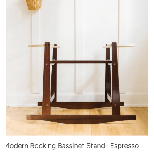 Espresso Bundle for Bilia Bassinet (Stand +Liner + Sheet)  Modern