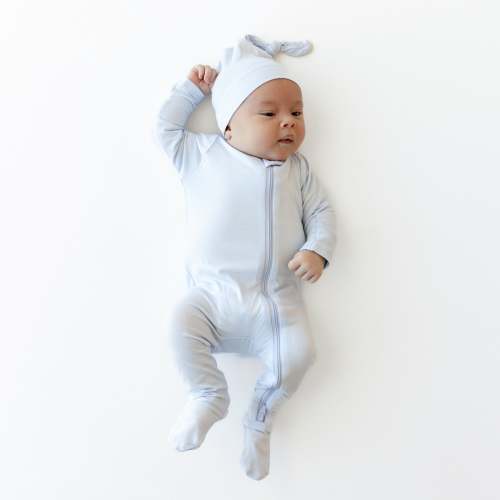 Zippered Footie in Mist