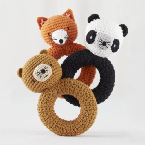 Round Animal Rattles