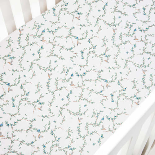 Gooselings Secret Garden Crib Sheet in Ivory