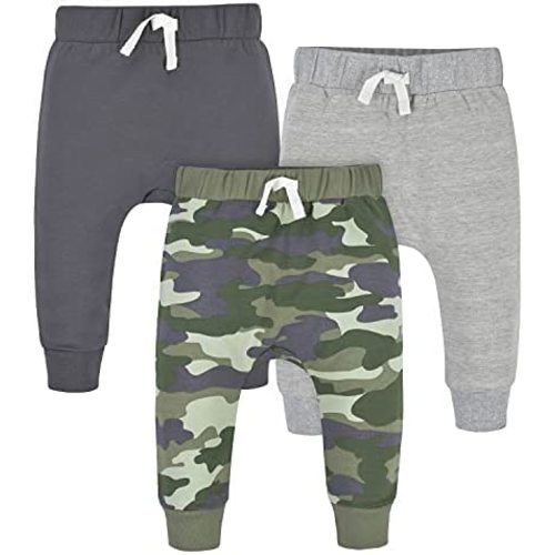 Gerber Baby Boys' Toddler 3-Pack Jogger Pants
