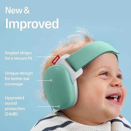 Alpine Muffy Baby - New & Improved Baby Ear Muffs Noise Protection for Babies and Toddlers - CE & ANSI Certified - Safe and Soothing Hearing Protection - Age 3-48 months - Approved by Babies - Green