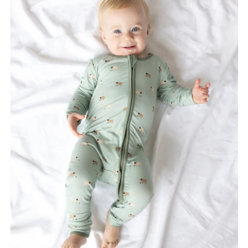 Lamb Bamboo Convertible Footed Onesie | Baby Clothing | Elevated Faith