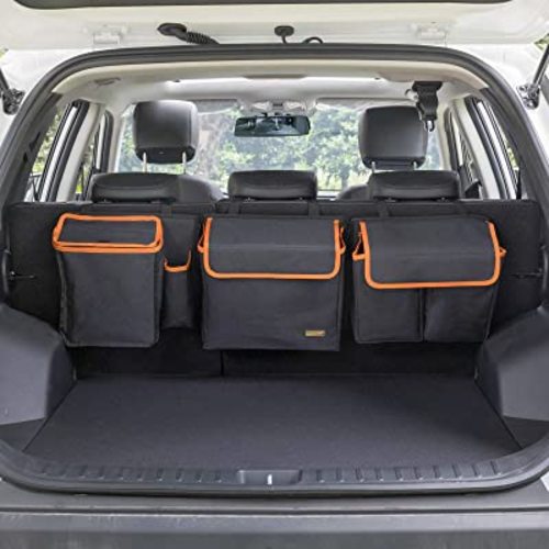 Deluxe Trunk and Backseat Organizer for Medium or large size SUVs & RVs, Detachable Storage Modules with Built-in Cooler, Patent Pending