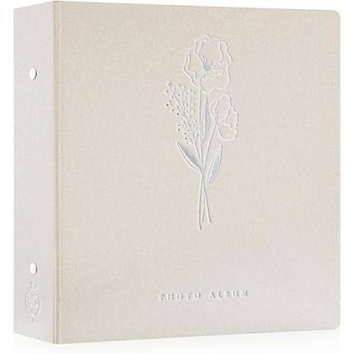 Lanpn Photo Album 4x6 1000 Pockets, Extra Large Capacity Linen Cover Picture Albums Holds 1000 Horizontal and Vertical Photos Beige