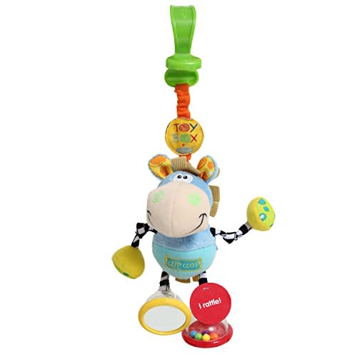 Playgro Dingly Dangly Clip Clop - Melodic Infant Rattle Toy for 0+ Months with Stroller Clip, Car Seat Charm, & Crib Hanger - Engaging Developmental Fun for Newborns - Hanging Toys for Babies