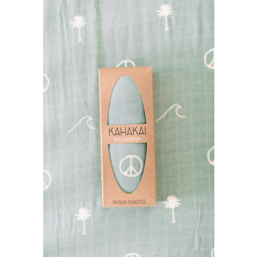 Peace Beach Swaddle — KAHAKAI Kids Collection