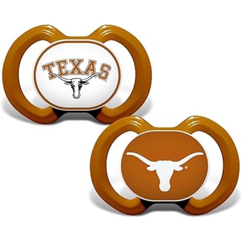 Baby Fanatic Infant Pacifier 2-Pack - NCAA Texas Longhorns, Officially Licensed, Silicone Nipple
