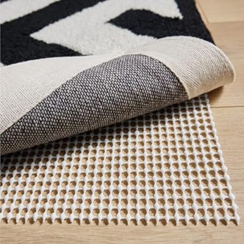 GORILLA GRIP Extra Strong Rug Pad Gripper, 5x7 FT, Grips Keep Area Rugs Safe and in Place, Thick Slip and Skid Resistant Pads for Hard Floors Under Carpet Mat Cushion and Hardwood Floor Protection