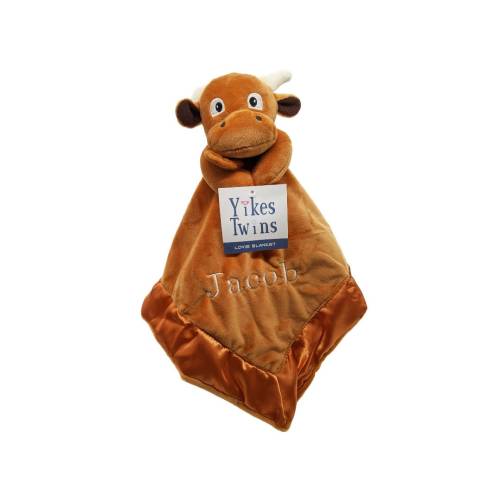 Longhorn Lovey Blanket / UT Austin Security Blanket / 20&quot; x 20&quot; /Baby shower Gift /Personalization available / unisex /Ships from TX /  Bevo