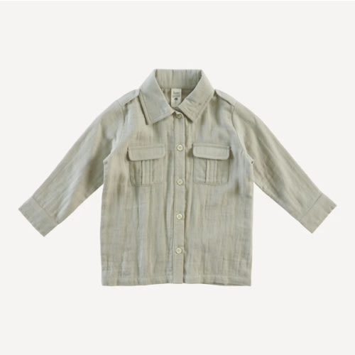 long sleeve military top | weeping willow | organic cotton gauze