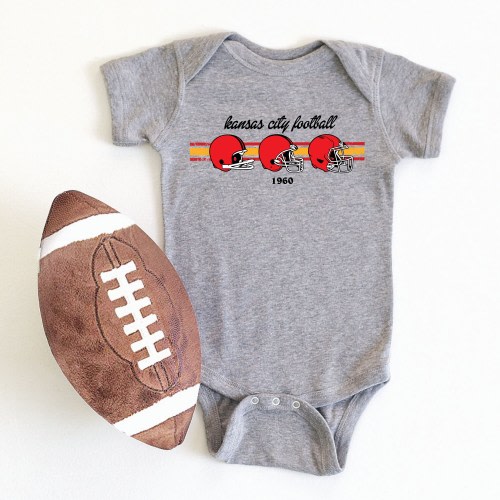Kansas City Football Bodysuit , Vintage KC Football Baby , Toddler KC Football , Baby Game Day Tee , Football Season Bodysuit