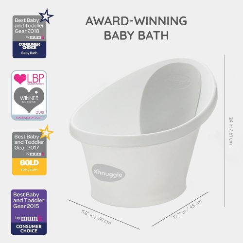 Shnuggle Baby Bath – Newborn Support Bathtub with Bum Bump & Foam Backrest – Shnuggle USA