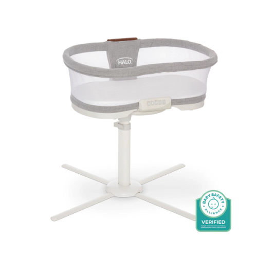 HALO - BassiNest Luxe Vibrating Bassinet, Bedside Sleeper - white