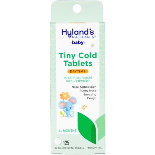 Hyland's Baby Tiny Cough & Cold, 125 Quick-Dissolving Tablets for Colds HSA/FSA Eligible