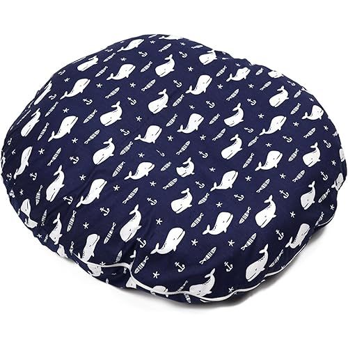 Nest Sleeper Pillow with Cotton Cover, Cartoon Lounger Pillow Portable Lightweight Lounger Floor Seat for Home Travel (Blue)