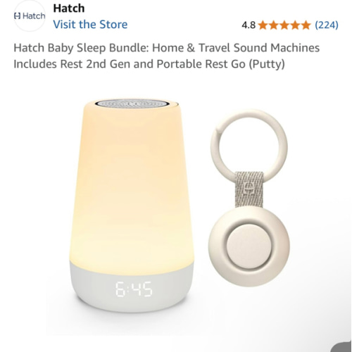 Hatch Baby Sleep Bundle: Home & Travel Sound Machines Includes Rest 2nd Gen and Portable Rest Go (Putty)