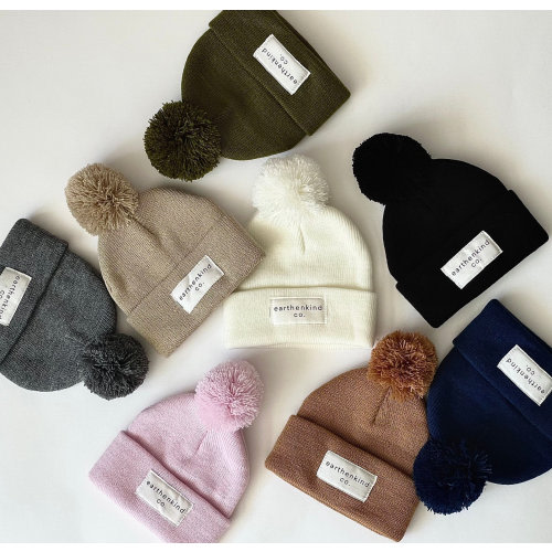 Newborn Beanie Baby Beanies Baby Beanie Newborn Hat Baby shower gift Baby Gift Baby Earth Toned Neutral Baby Hat Newborn Pompom Beanie