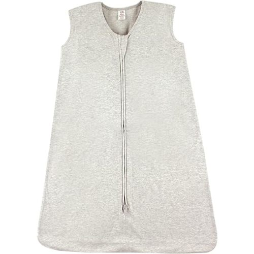 Touched by Nature Unisex Baby Organic Cotton Sleeveless Wearable Sleeping Bag, Sack, Blanket, Solid Heather Gray, 6-12 Months