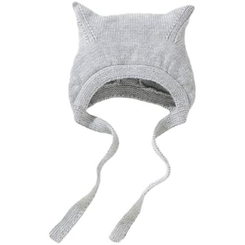 Baby Beanie with Earflaps Cotton Knitted Crochet Hats with Cat Ear Soft Warm Cap for Infant Toddler Boys Girls
