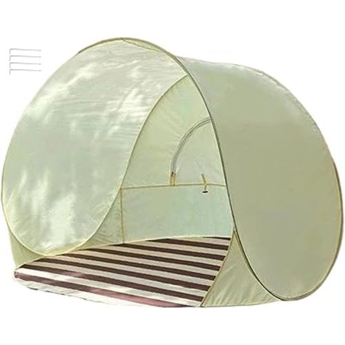 Travel Beach Tent, Automatic Fold Up Tent for Kids, Canopy Sun Shelters Breathable Mesh Protection for Girls Boys Family Outing Travel Poolside Playground Picnic Backyard