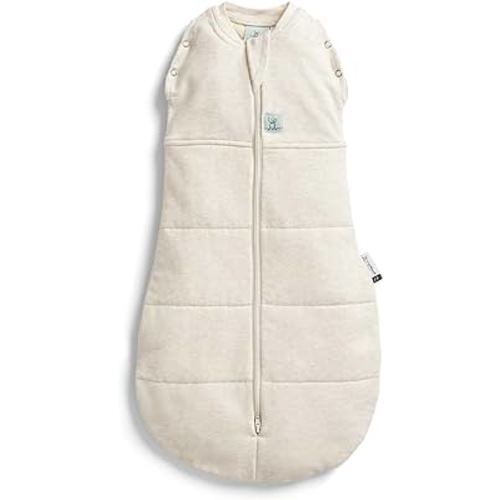 ergoPouch 1.0 tog Baby Sleep Sack 0-3 months - Baby Sleeping Sack for Warm & Cozy nights - Cocoon Swaddle Sack Baby Keeps Calm & Relaxed (Oatmeal Marle)