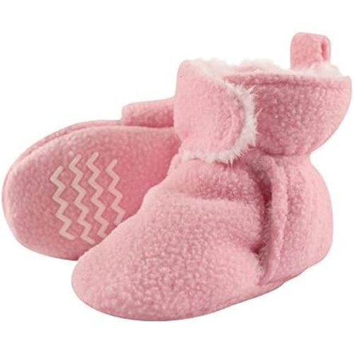 Hudson Baby Unisex Baby Cozy Fleece and Faux Sherpa Booties