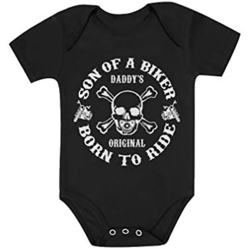 Tstars Son of a Biker Baby Boy Infant Bodysuit Born to Ride Motorcycle Newborn Outfit