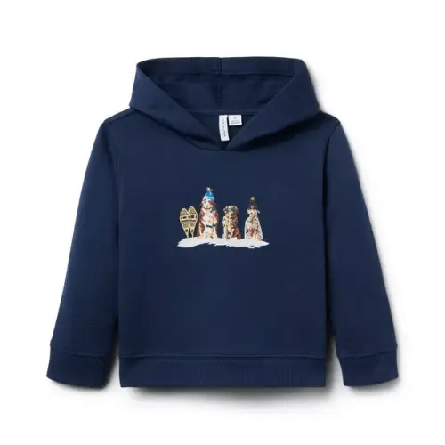 Gray Malin Dog Hooded Sweatshirt (12-18 months)