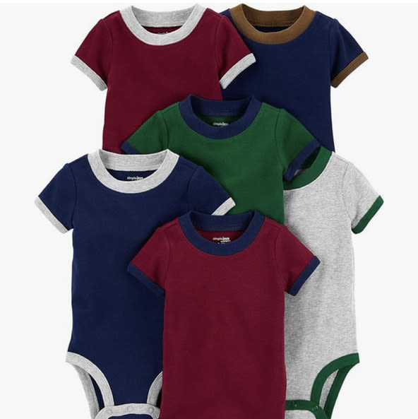 Simple Joys by Carter's Baby-Boys 6-Pack Short-Sleeve Bodysuit