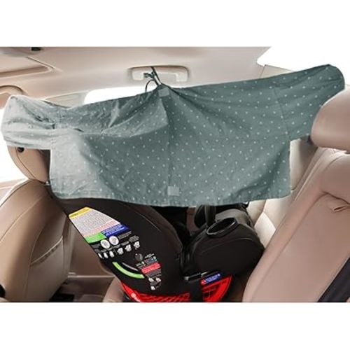 Universal Convertible Car Seat Cover - Backseat Shade & Sun Shade Visor Extender for Baby & Toddler - Rear & Forward Facing