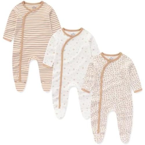 Kiddiezoom Baby Cotton Footed One-Piece Romper Multiple color combinations Jumpsuit Set For Newborn baby Pajamas