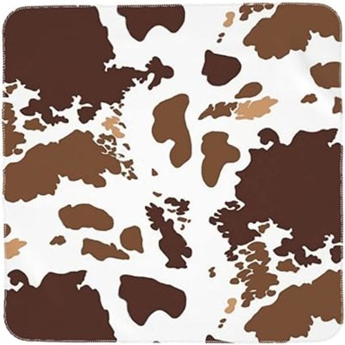 Cow Print Baby Stuff Western Swaddle Blanket Newborn Brown Baby Swaddling Blanket Cover Throw Wrap Blankets Soft Breathable for Girls Boys Baby Infant Toddler