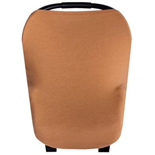 Baby Car Seat Cover Canopy and Nursing Cover Multi-Use Stretchy 5 in 1 Gift"Camel" by Copper Pearl