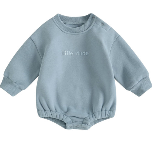 VISGOGO Newborn Infant Baby Boy Girls Oversized Romper Little Dude Sweater Onesie Coming Home Outfit Neutral Clothes