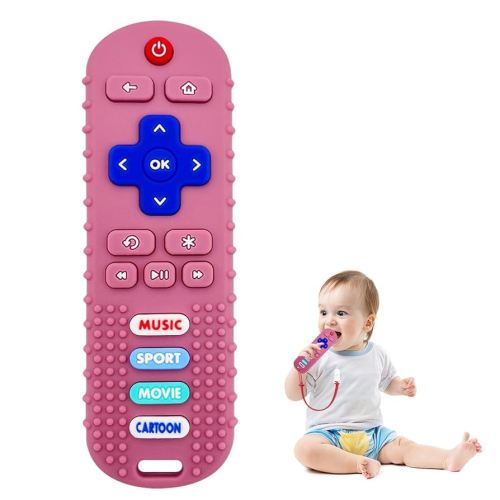 Baby Teething Toys, Food Grade Silicone Remote Control Teether Toy for Babies 3 6 12 18 Months, TV Remote Shaped Chew Toys for Boys and Girls, Freezer BPA Free