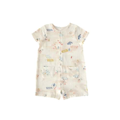 Short Sleeve Pocket Romper, 2T