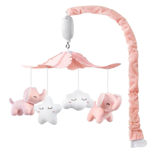 FEISIKE Baby Crib Mobile for Girls Boys with 3 Modes Digital Musical Motor（Knob Type)