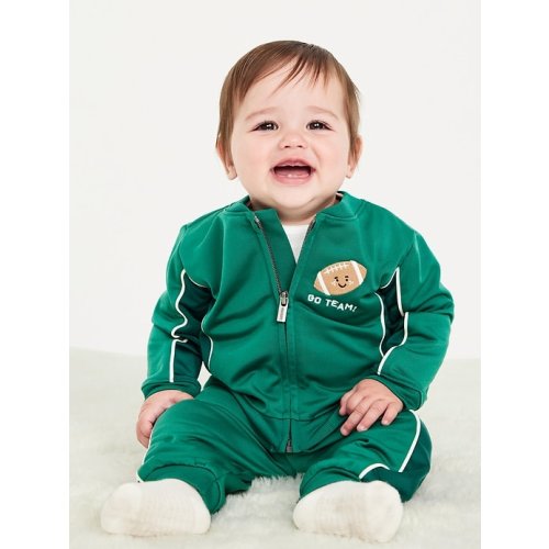 Full-Zip Embroidered Jacket and Joggers Set for Baby